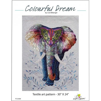 ART QUILT PATTERN, Advance pattern with colour pictures, FREE SHIPPING